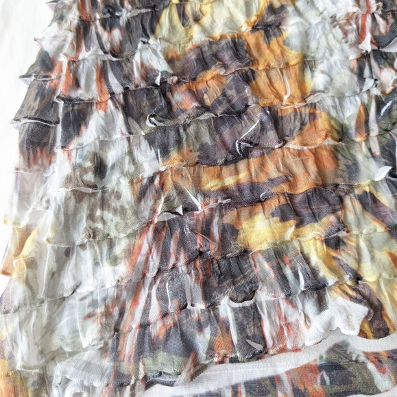 Cache Sleeveless Tiered Lettuce Hem Top New - Picture 3 of 8